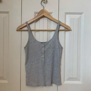 Brandy Melville Grey Button Tank